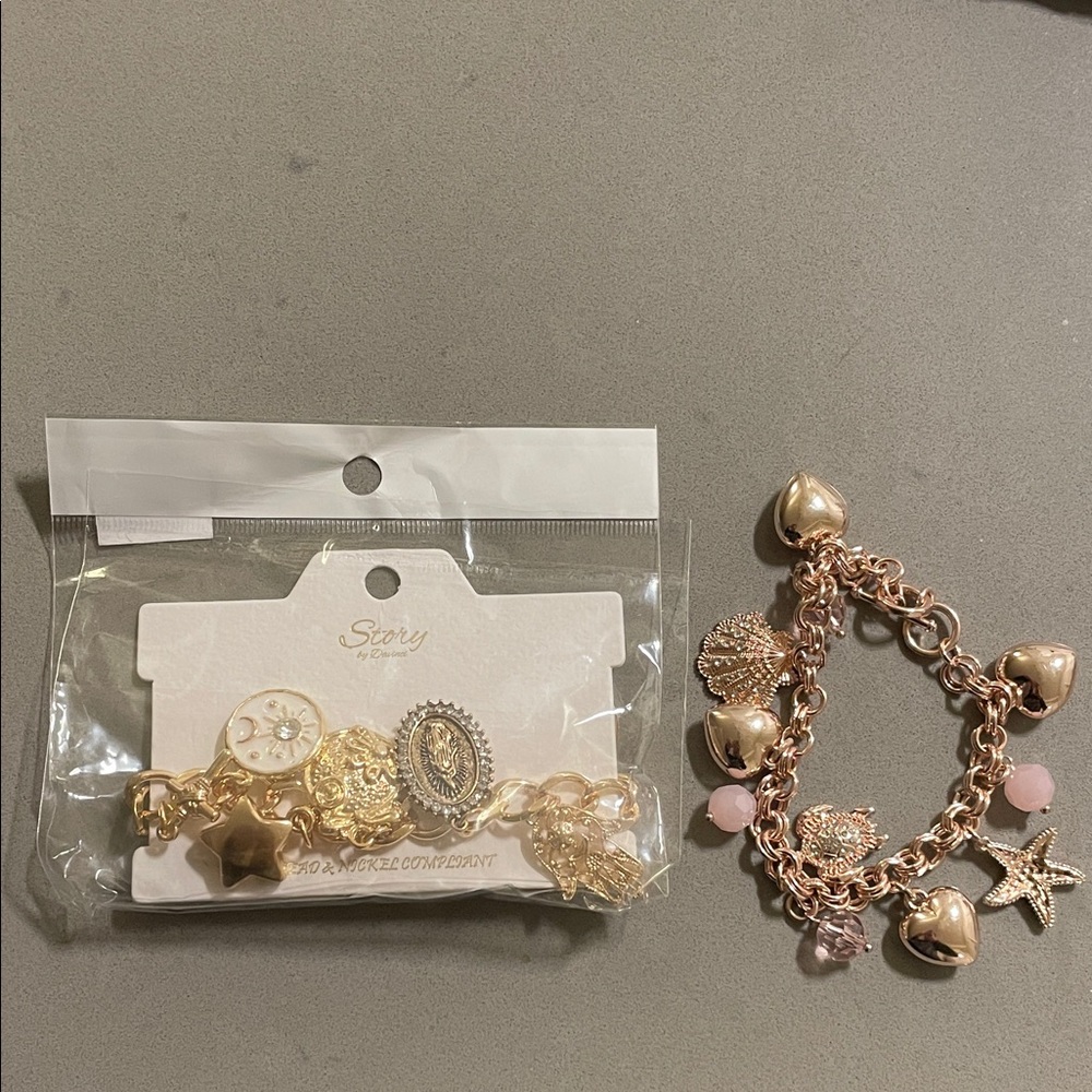 Gold and rose gold Charm Bracelet